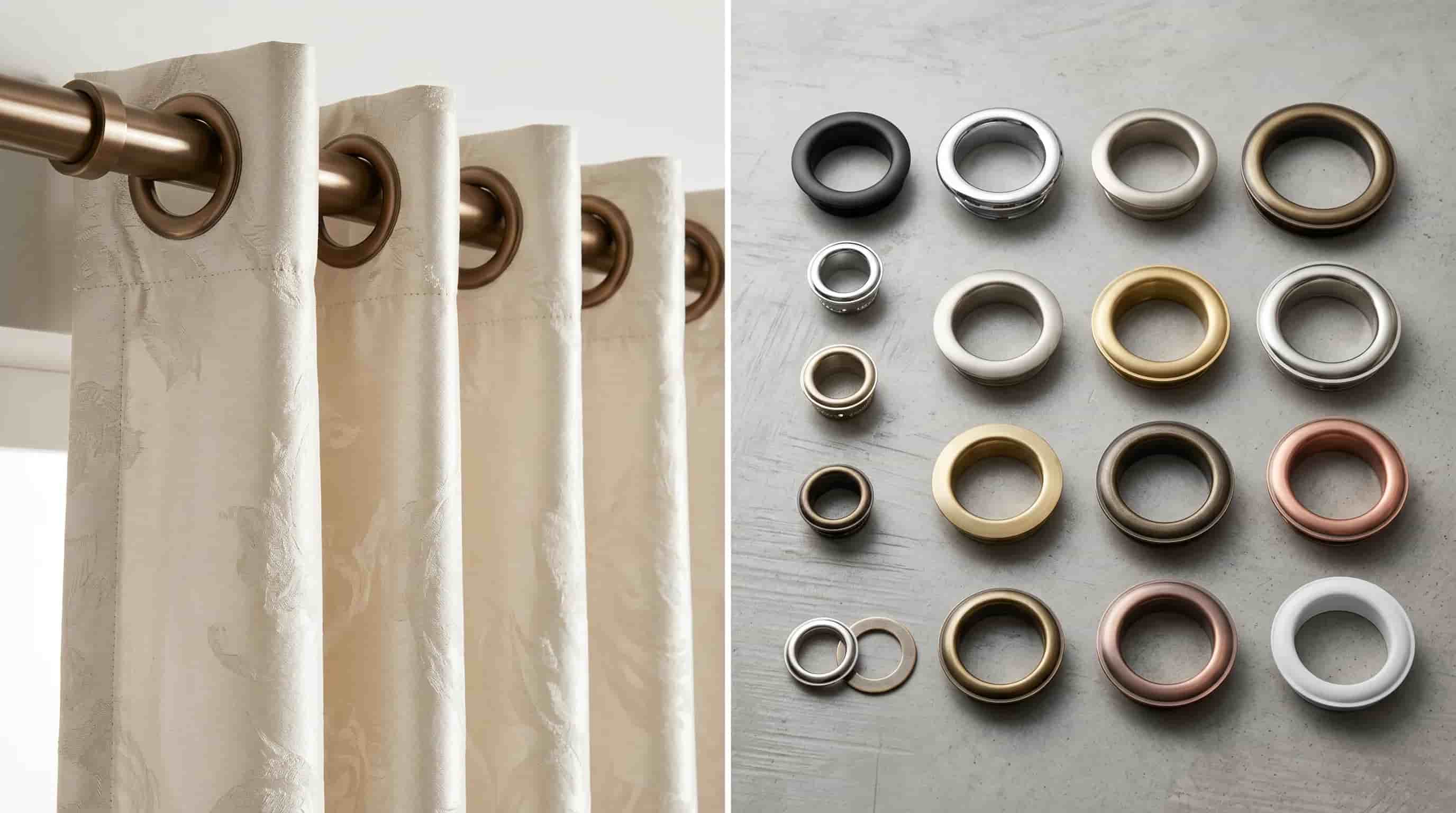 metal eyelet rings for curtain, Metal eyelet rings for curtain provide durable reinforced openings that allow curtains to slide smoothly along the rod.